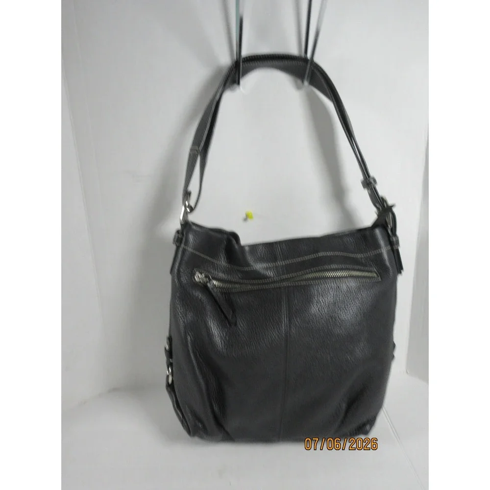 Coach Kristen Black Pebbled Leather Hobo Shoulder Bag F15064